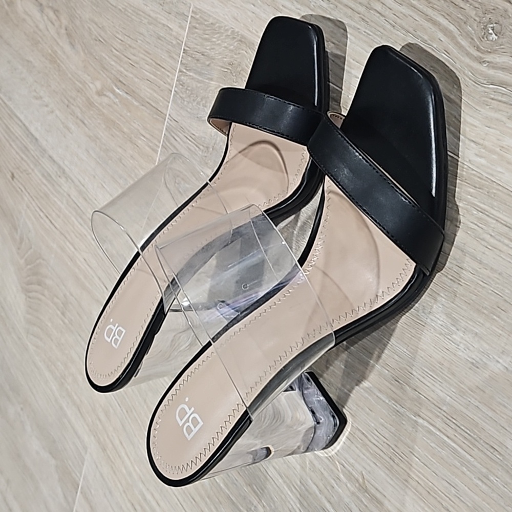 BP Black Heels w/Clear Heels Size 8